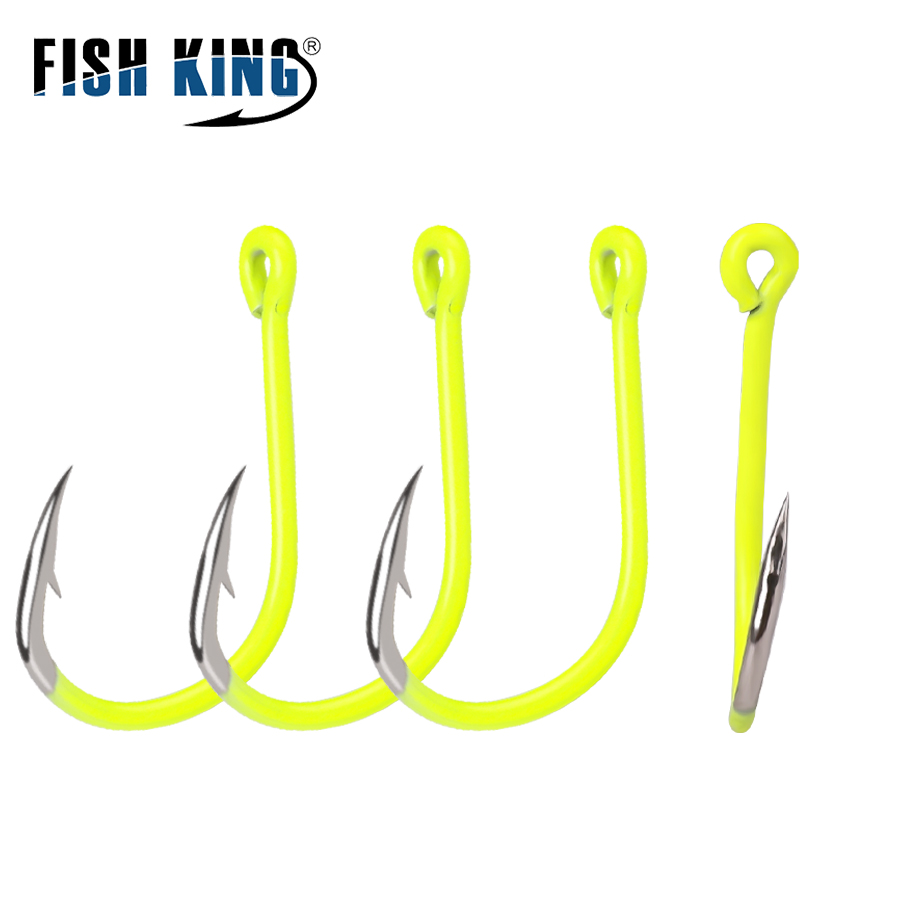 Fishing Hook Assortment - NGB 50pcs 1/0#-10#Fluorescent Fishing Hooks Barbed