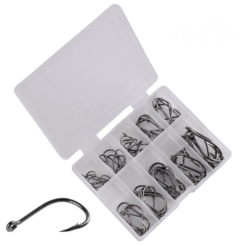 Fishing Hook Assortment - 70Pcs/box Fishing Hooks Set Kit Mix