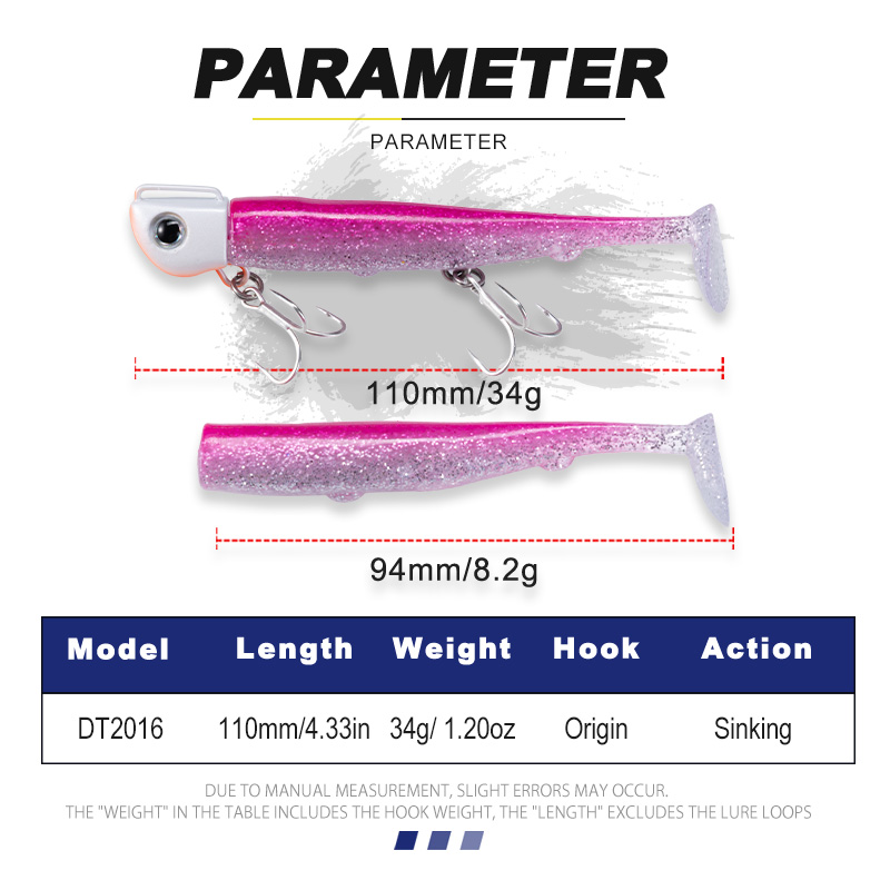D1 110mm 34g Sinking Metal Jig - Fishing Hook Treble recension och pris