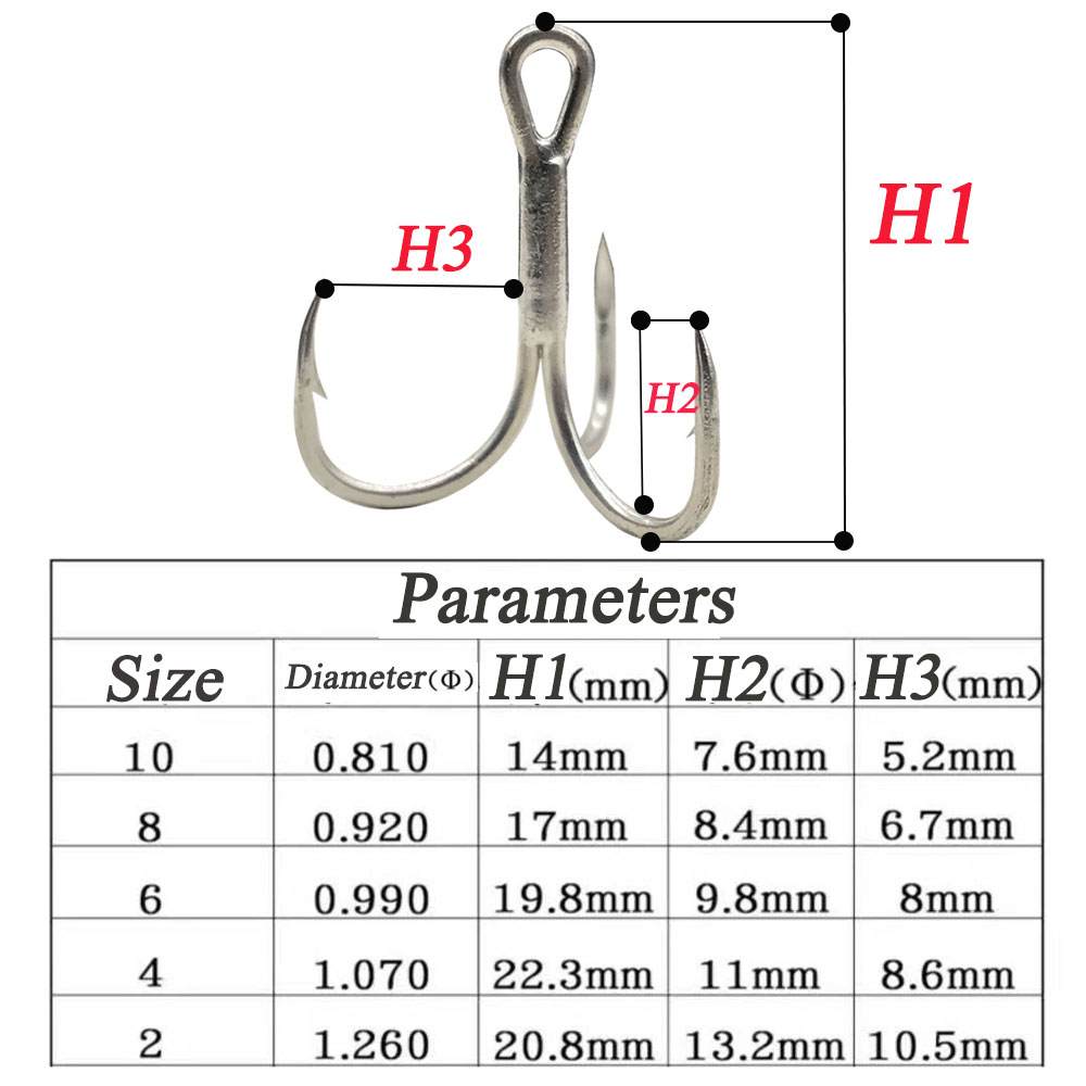 AS 100pcs Treble Hooks 4X Stro - Fishing Hook Assortment recension och pris