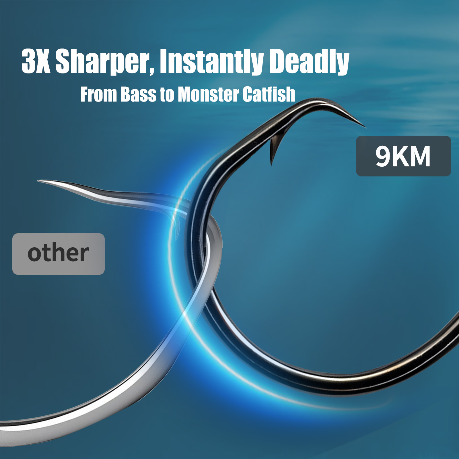 9KM Fishing Circle Hook 25-50p - Fishing Hook Offset recension och pris