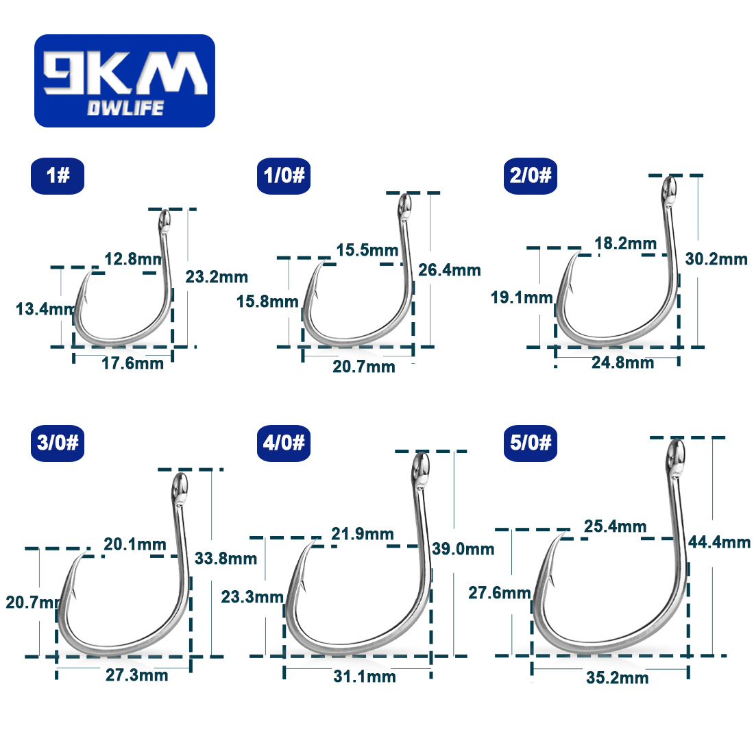 9KM Fishing Hooks Saltwater Li - Fishing Hook Offset recension och pris