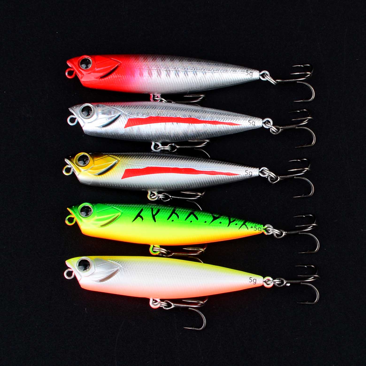 1pc 5g 10g 14g Topwater Popper - Fishing Hook Treble recension och pris