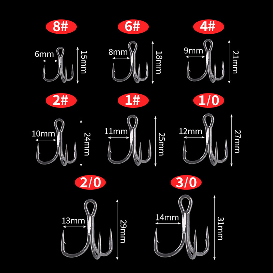 Fishing Treble Hook 6X Strong  - Fishing Hook Assortment recension och pris