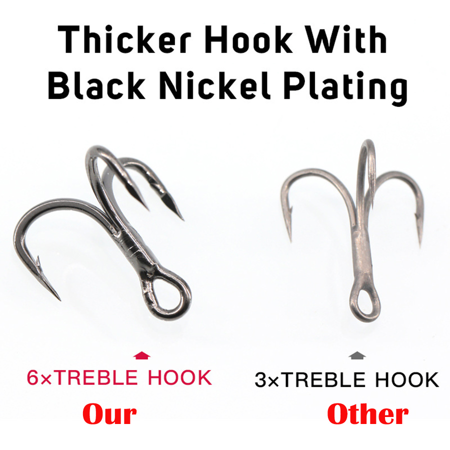 Fishing Treble Hook 6X Strong  - Fishing Hook Assortment recension och pris